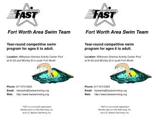 Fort Worth Area Swim Team