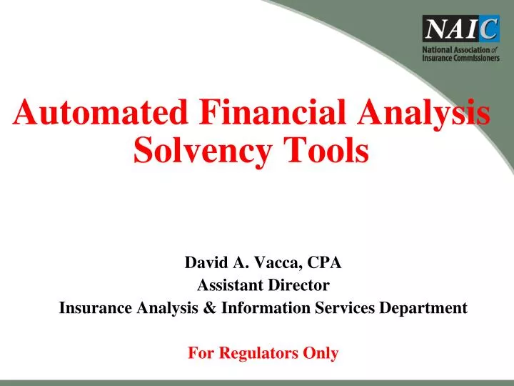 automated financial analysis solvency tools