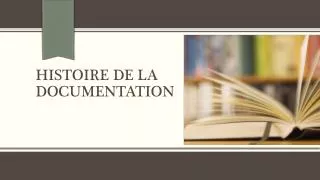 histoire de la documentation