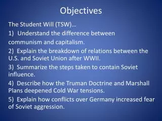 Objectives