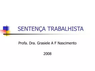 senten a trabalhista
