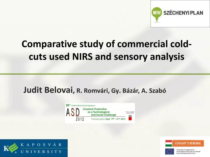 comparative study of commercial cold cuts used nir s and sensory analysis