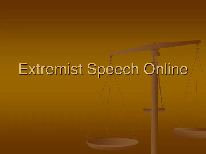 extremist speech online