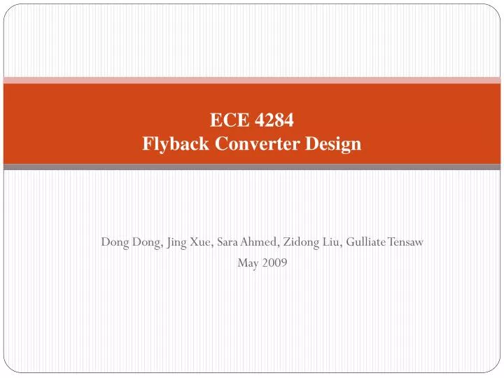 ece 4284 flyback converter design