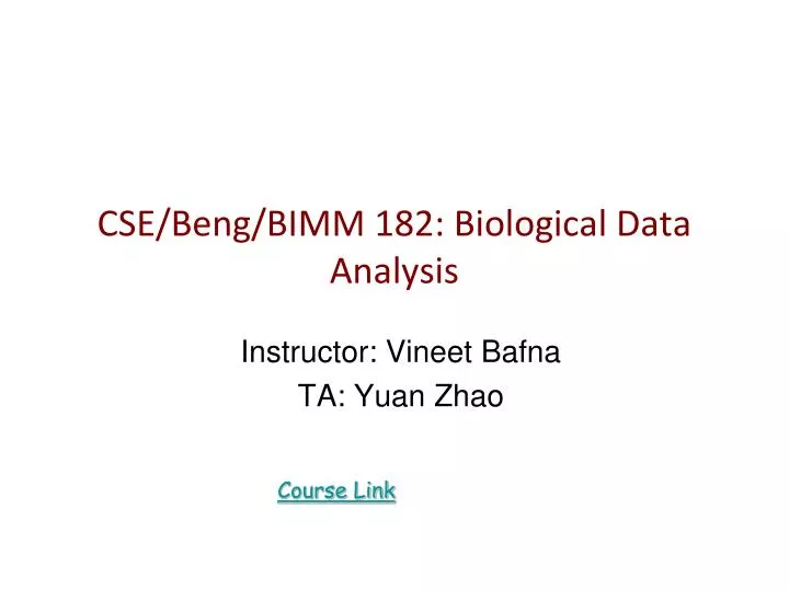 cse beng bimm 182 biological data analysis
