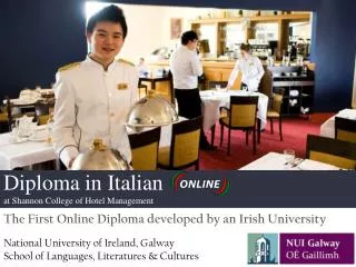 The First Online Diploma developed by an Irish University
