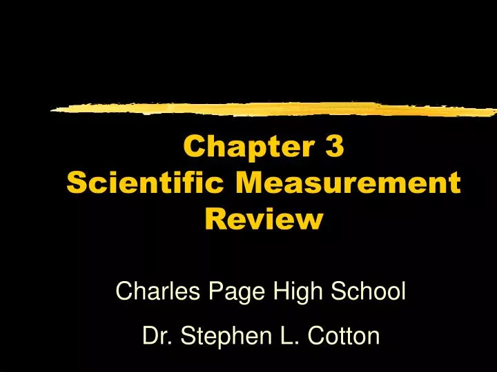 chapter 3 scientific measurement review