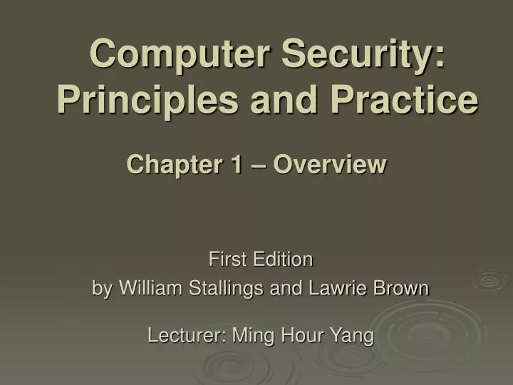 computer security principles and practice