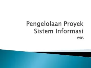 pengelolaan proyek sistem informasi