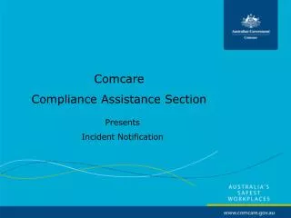 Comcare Compliance Assistance Section
