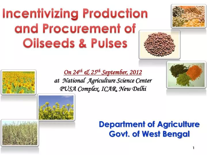 incentivizing production and procurement of oilseeds pulses