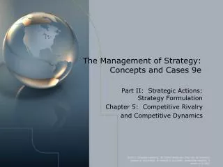 The Management of Strategy: Concepts and Cases 9e