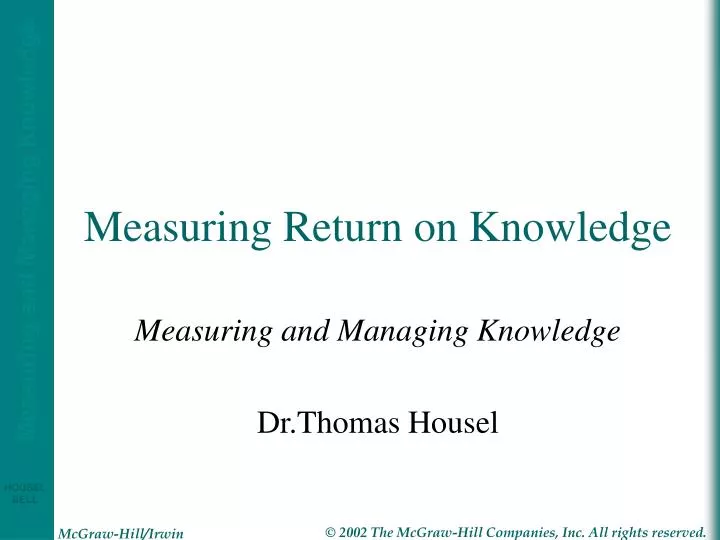 measuring return on knowledge