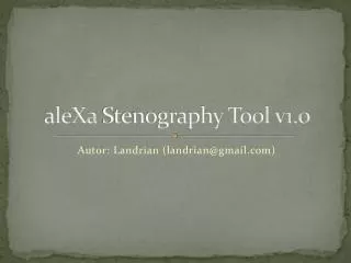 alexa stenography tool v1 0