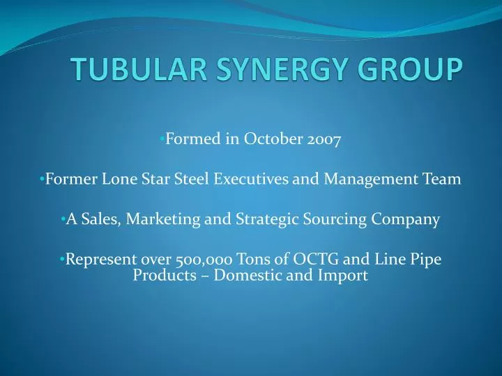 tubular synergy group