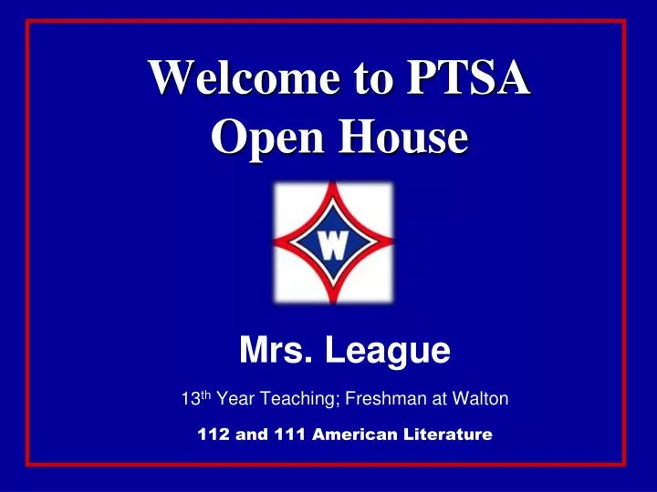 welcome to ptsa open house