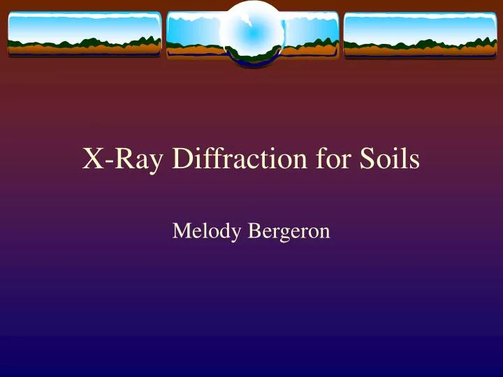 x ray diffraction for soils