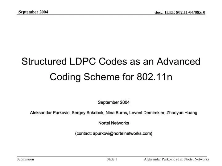 structured ldpc codes as an advanced coding scheme for 802 11n