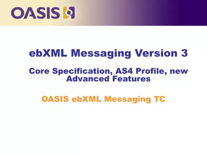oasis ebxml messaging tc