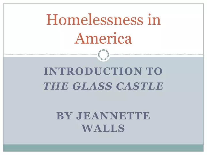 homelessness in america