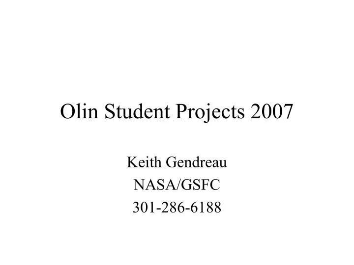 olin student projects 2007