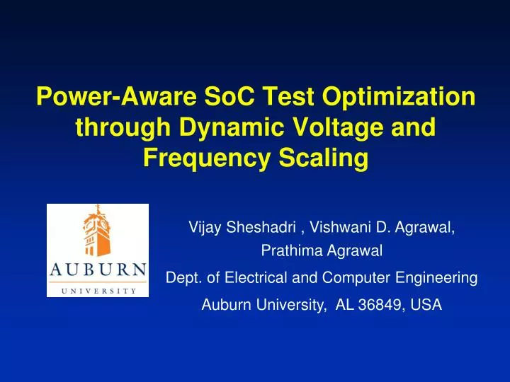 power aware soc test optimization through dynamic voltage and frequency scaling