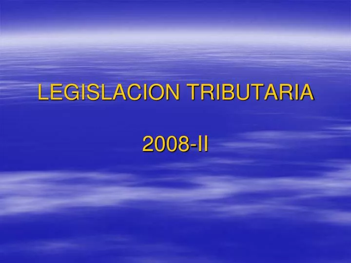 legislacion tributaria 2008 ii