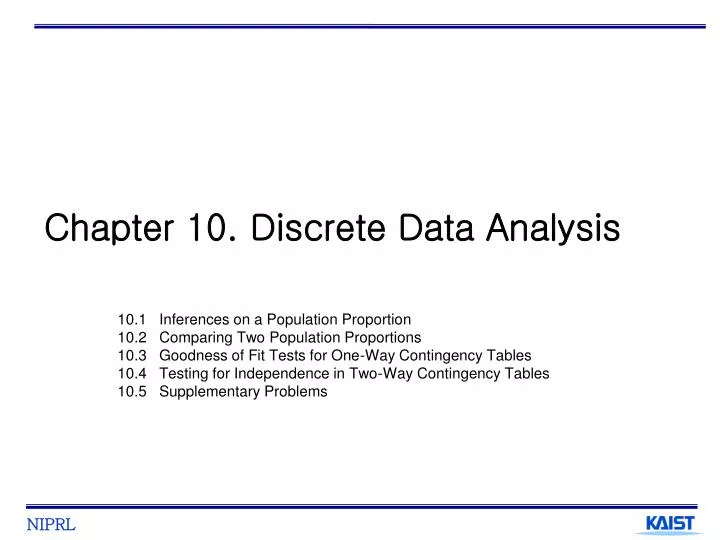 chapter 10 discrete data analysis