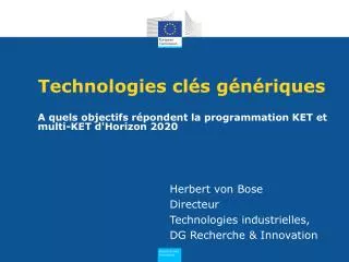 technologies cl s g n riques