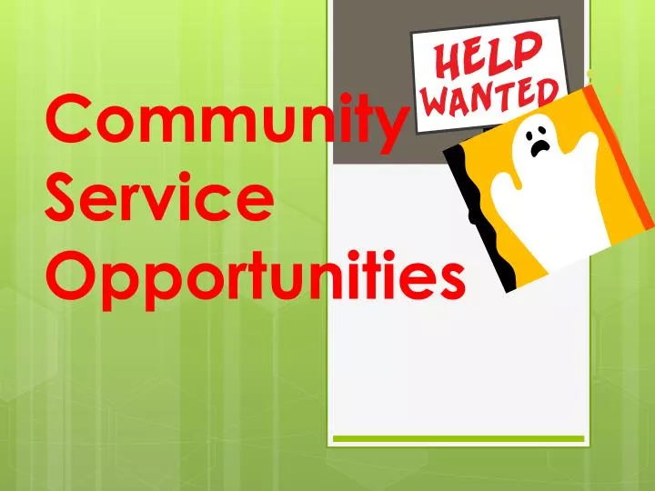 community service opportunities