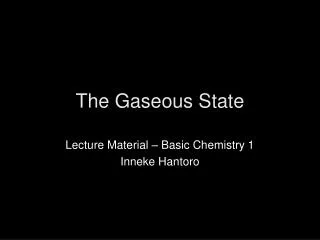 the gaseous state