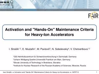 Activation and &quot;Hands-On&quot; Maintenance Criteria for Heavy-Ion Accelerators