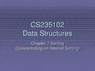 CS235102 Data Structures