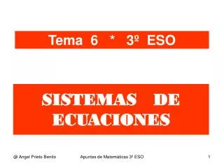 sistemas de ecuaciones