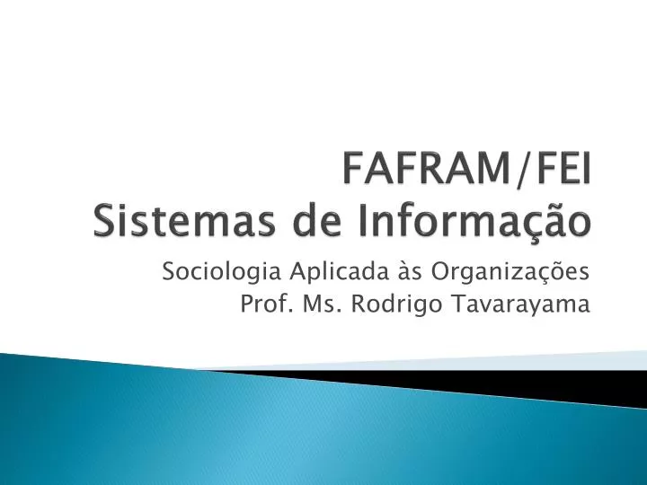 fafram fei sistemas de informa o