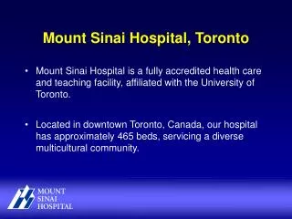 Mount Sinai Hospital, Toronto