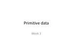 Primitive data - slide 1