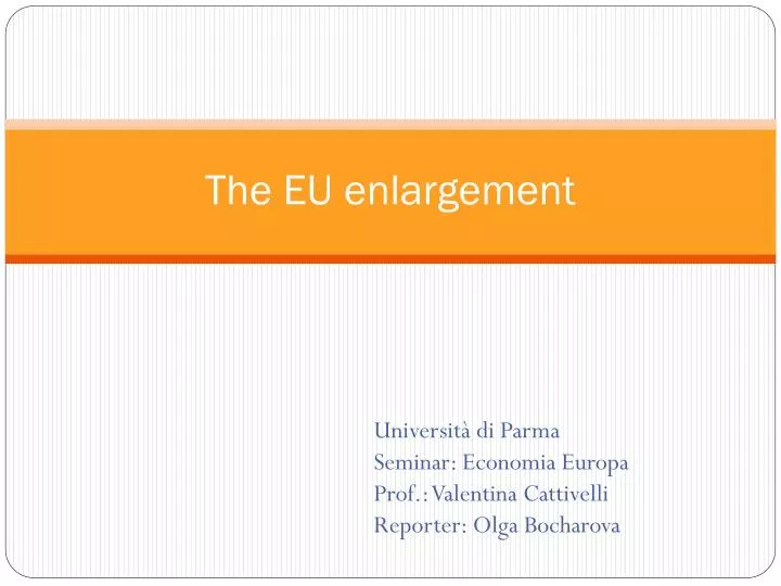 the eu enlargement