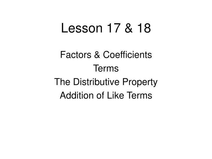 lesson 17 18