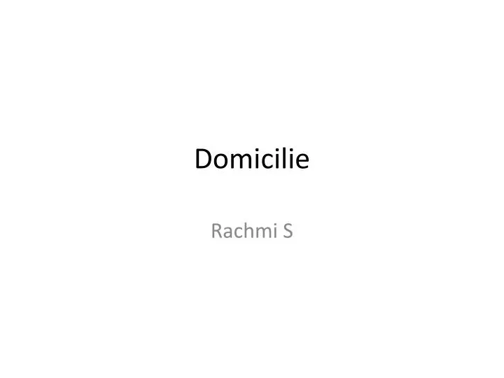 domicilie