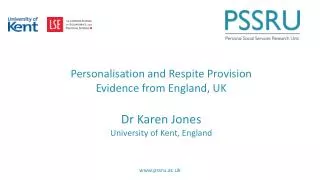 Overview Social and health care system in England, UK Personalisation agenda in England, UK
