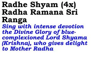 Old 768_New 913 Radhe Shyam (4x) Radha Ramana Sri Ranga