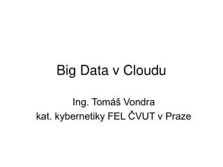 big data v cloudu
