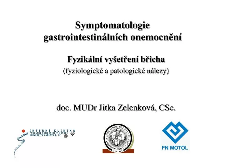 symptomatologie gastrointestin ln ch onemocn n
