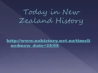 Today in New Zealand History