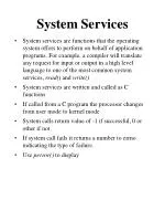 Understanding System Services and Process Management in Operating Systems - slide 1
