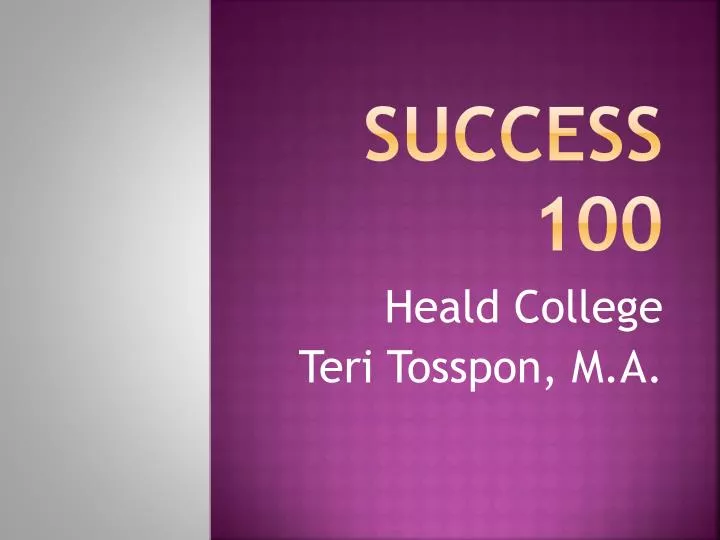 success 100