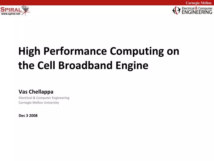 high performance computing on the cell broadband engine