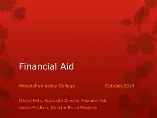 Financial Aid