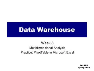 Data Warehouse